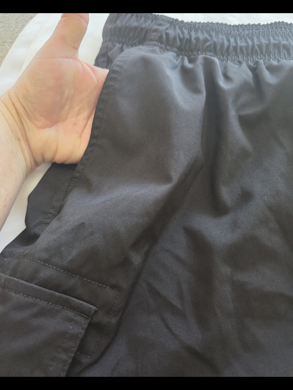 George Black Elastic Waist Cargo Swim Shorts Size L - Picture 3 of 7